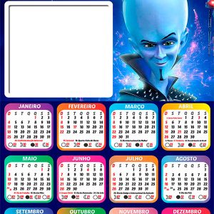 Calendário 2026 Megamente PNG Arte Digital