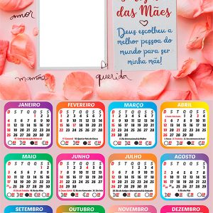 Calendário 2026 Melhor Pessoa para ser minha Mãe Arte Digital