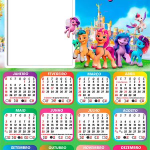 Calendário 2026 Meu Querido Pônei PNG Arte Digital