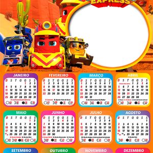 Calendário 2026 Mighty Express PNG Arte Digital