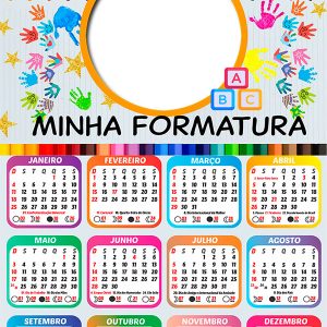 Calendário 2026 Minha Formatura PNG Arte Digital