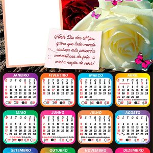 Calendário 2026 Minha Razão de Viver Dia das Mães Arte