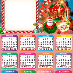 Calendário 2026 Muito Afeto neste Natal PNG Arte Digital