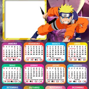 Calendário 2026 Naruto PNG Arte Digital