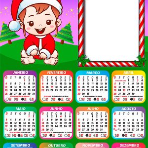 Calendário 2026 Noela Baby PNG Arte Digital