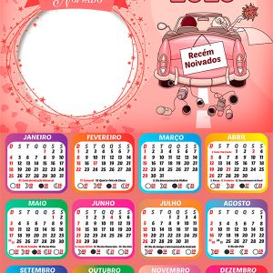 Calendário 2026 Noivado PNG Arte Digital