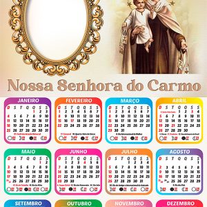 Calendário 2026 Nossa Senhora do Carmo Imagem Arte Digital