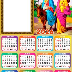 Calendário 2026 Nossa Senhora do Desterro PNG Arte Digital