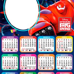 Calendário 2026 Operação Big Hero PNG Arte Digital