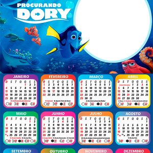 Calendário 2026 Procurando Dory PNG Arte Digital
