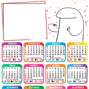 Calendário 2026 é meu níver manda PIX PNG Arte Digital