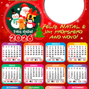 Calendário 2026 Que o Amor e a Alegria se Expandam Arte Digital