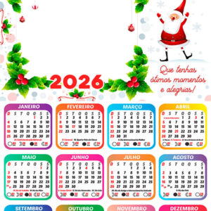 Calendário 2026 Que tenhas ótimos momentos PNG Arte Digital