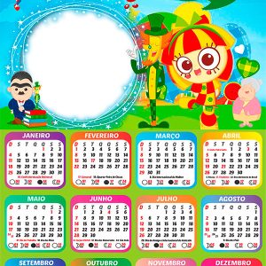 Calendário 2026 Sítio do Picapau Amarelo PNG Arte Digital