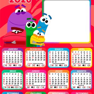 Calendário 2026 Story Bots PNG Arte Digital