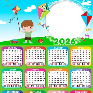 Calendário 2026 Pipa PNG Arte Digital