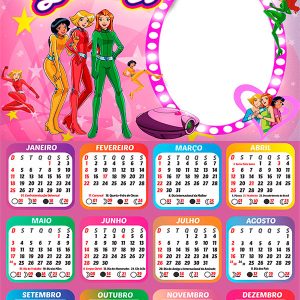 Calendário 2026 Três Espiãs Demais PNG Arte Digital