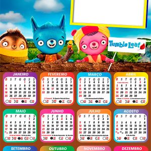 Calendário 2026 Tumble Leaf PNG Arte Digital