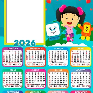 Calendário 2026 Universo Z PNG Arte Digital