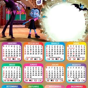 Calendário 2026 Vampirina PNG Arte Digital