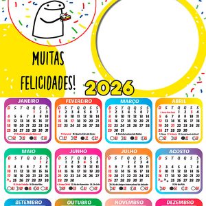 Calendário 2026 Você já não é mais tão xovem Arte Digital