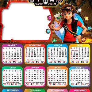 Calendário 2026 Zak Storm PNG Arte Digital