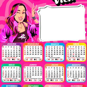 Calendário 2026 Emilly Vick PNG Arte Digital