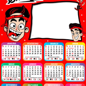 Calendário 2026 Enaldinho PNG Arte Digital