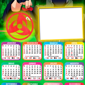 Calendário 2026 Kakashi PNG Arte Digital
