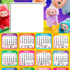 Calendário 2026 Labubu PNG Arte Digital