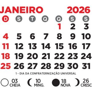 Arquivo Mini Calendário 2026 Íma de Geladeira Corel Draw CDR