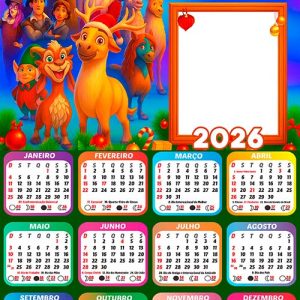 Calendário 2026 Elliot de Natal Arte Digital