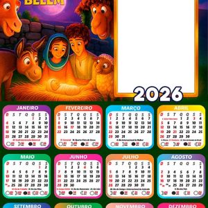 Calendário 2026 Estrela de Belém Natal Arte Digital