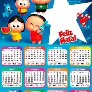 Calendário 2026 Natal Mônica Toy Arte Digital PNG