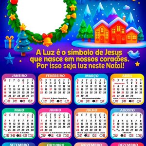 Calendário 2026 Natal de Luz Arte Digital