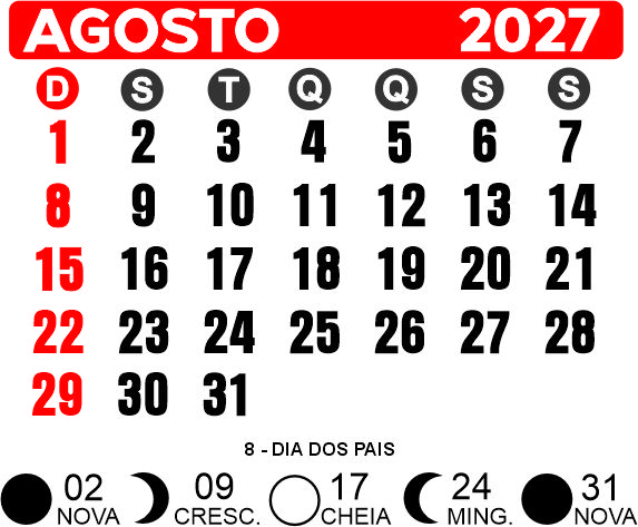 Arquivo Mini Calendário 2027 Íma de Geladeira Corel Draw CDR - Imagem 8