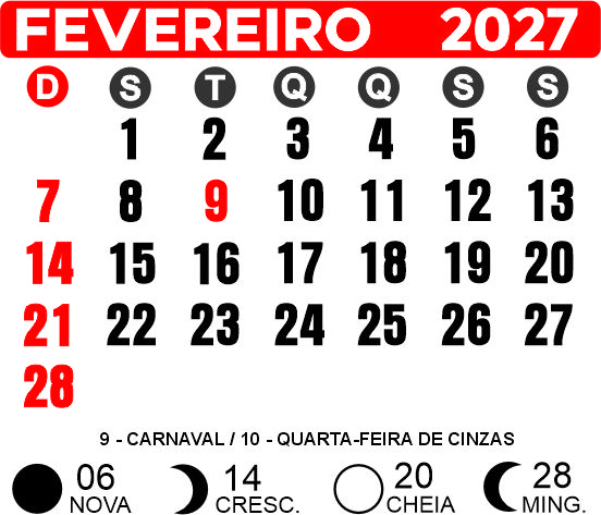 Arquivo Mini Calendário 2027 Íma de Geladeira Corel Draw CDR - Imagem 2