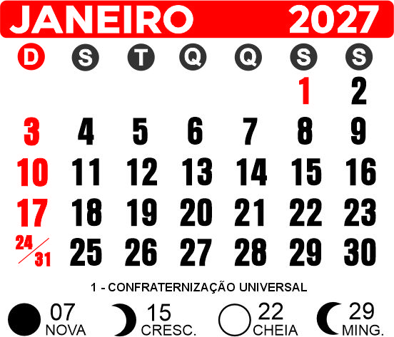 Arquivo Mini Calendário 2027 Íma de Geladeira Corel Draw CDR