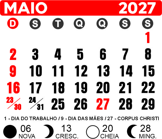 Arquivo Mini Calendário 2027 Íma de Geladeira Corel Draw CDR - Imagem 5