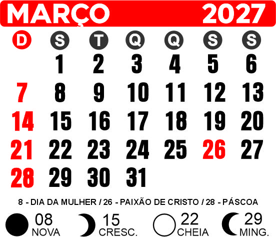 Arquivo Mini Calendário 2027 Íma de Geladeira Corel Draw CDR - Imagem 3