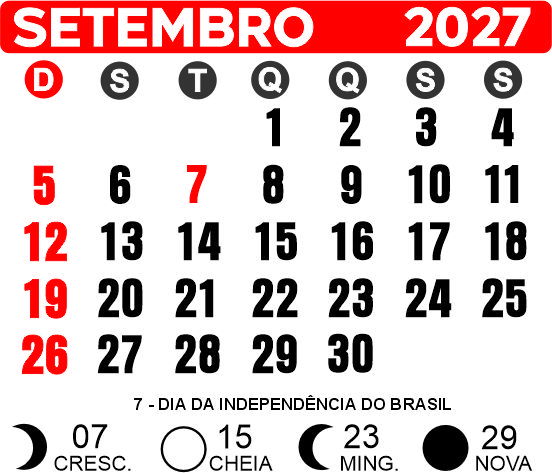 Arquivo Mini Calendário 2027 Íma de Geladeira Corel Draw CDR - Imagem 9