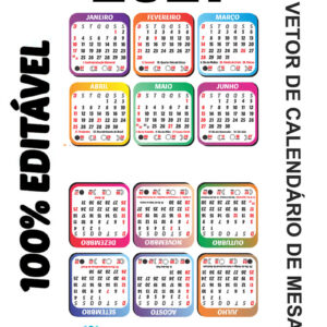 Calendário de Mesa 2027 Vetor Arquivo Digital em CDR